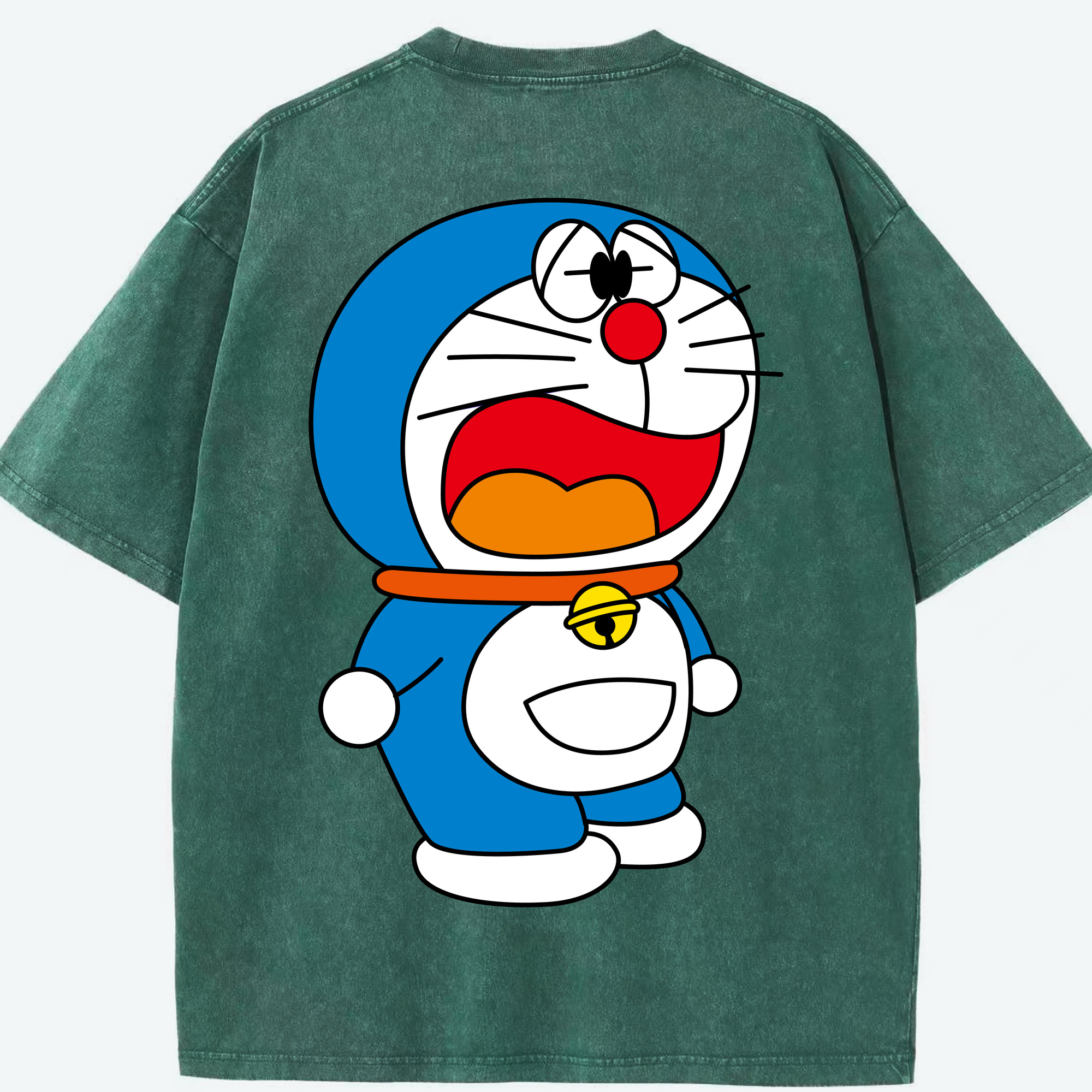 （画像用） ドラえもん Doraemon 綿100% ヴィンテージ風 半袖Tシャツ（背面プリント）